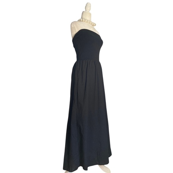 XiRENA Finnian Dress NWT Strapless Maxi Dress Poplin Skirt Black - Picture 7 of 14